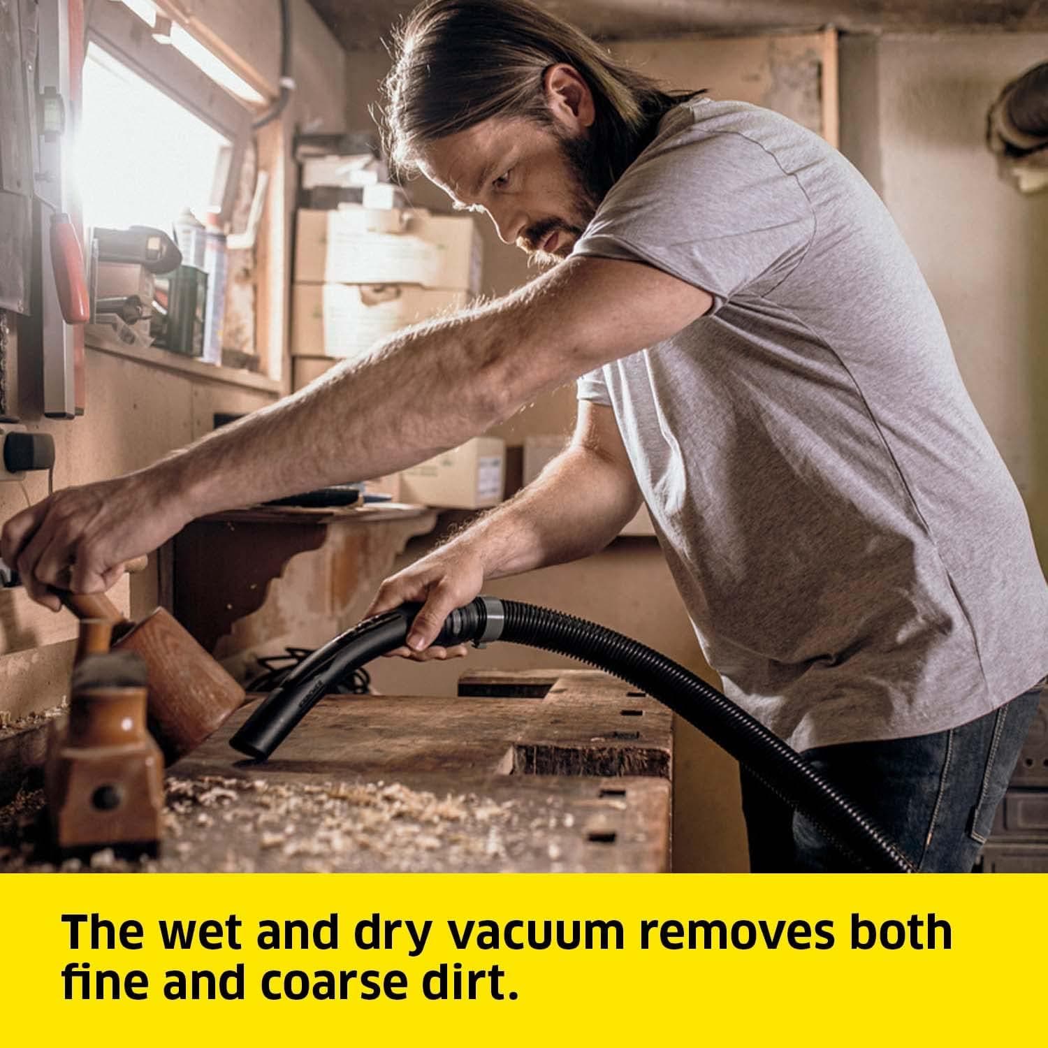 Buy KARCHER,Kärcher 16283020 Wet & Dry Vacuum Cleaner WD 5, blower function, power: 1100w, plastic container: 25 L, suction hose: 2.2 m, incl. floor and crevice nozzle, Yellow - Gadcet UK | UK | London | Scotland | Wales| Ireland | Near Me | Cheap | Pay In 3 | Vacuum Cleaner